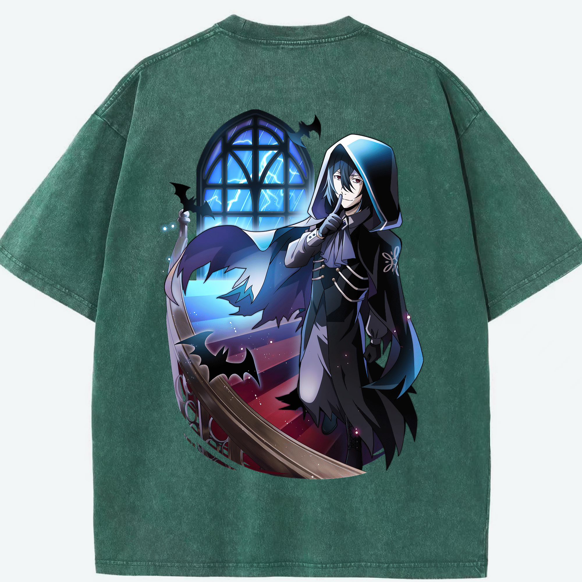 （画像用） 文豪ストレイドッグス Bungo Stray Dogs 綿100% ヴィンテージ風 半袖Tシャツ（背面プリント）